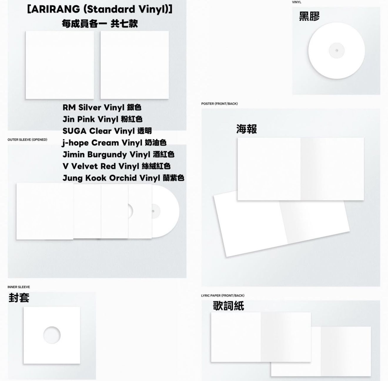 📣韓國wvs特別開團 成員指定款｜限量版黑膠LP系列 Standard Vinyl版（成員版）