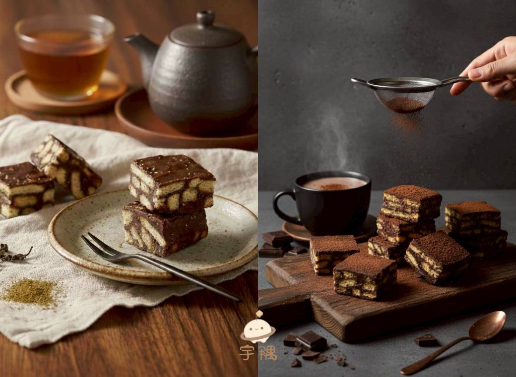 【 雙享組合 】醇厚可可 + 濃韻焙茶雪Q餅 各6入｜一次體驗雙重風味