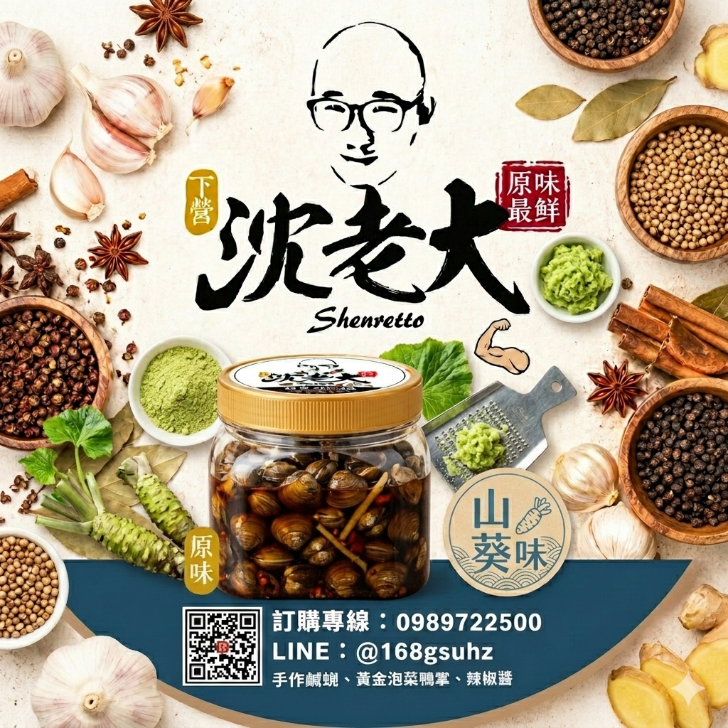 山葵薄鹽鹹蜆仔