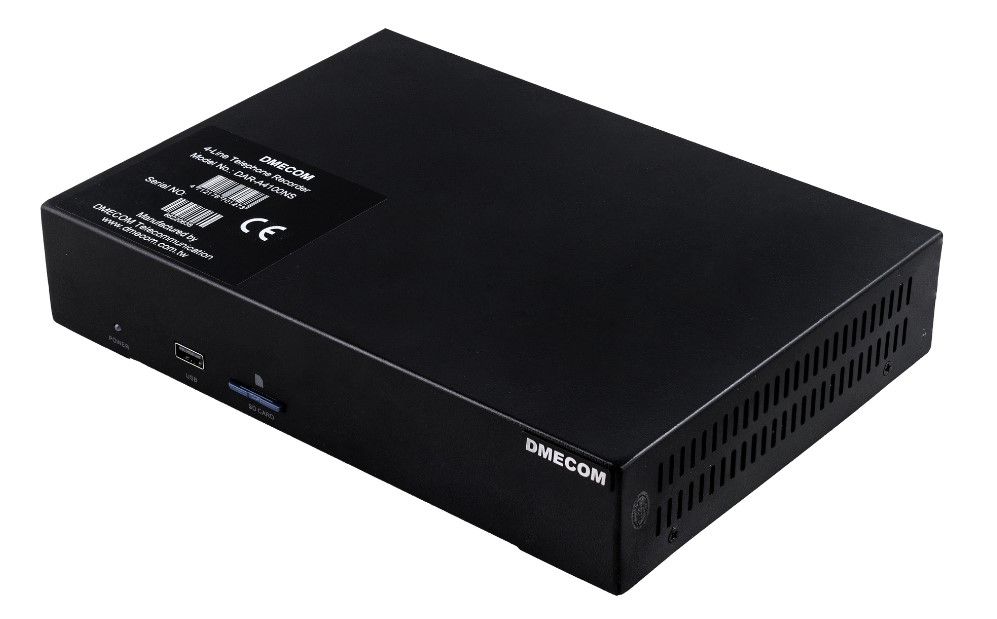 4迴路單機型多軌電話錄音系統 All-in-One設計無需電腦，隨插即錄  可本地或遠端操作 Linux作業系統穩定操作