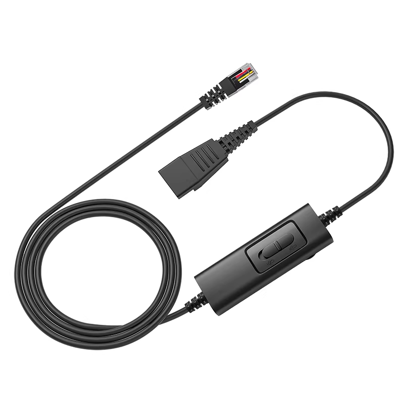 Jabra（捷波朗）GNQD線-單3.5mm插頭/電話水晶RJ9插頭