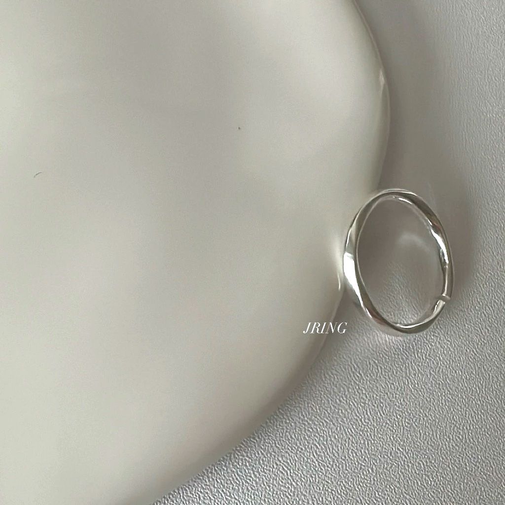 J RING ▪︎ 韓國百搭不規則素圈純銀戒