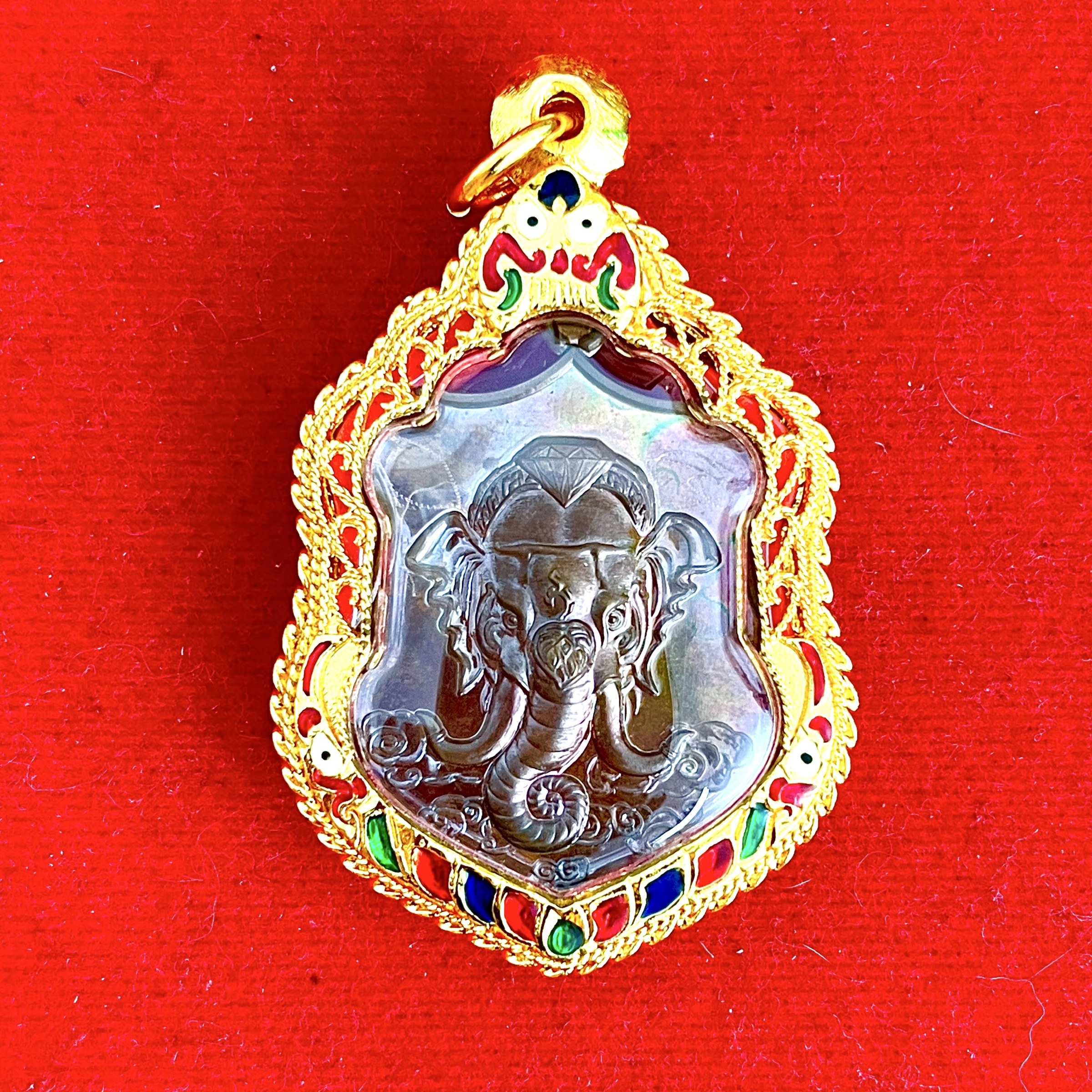 龍婆禪南2553「紅銅親簽象神（親簽）」