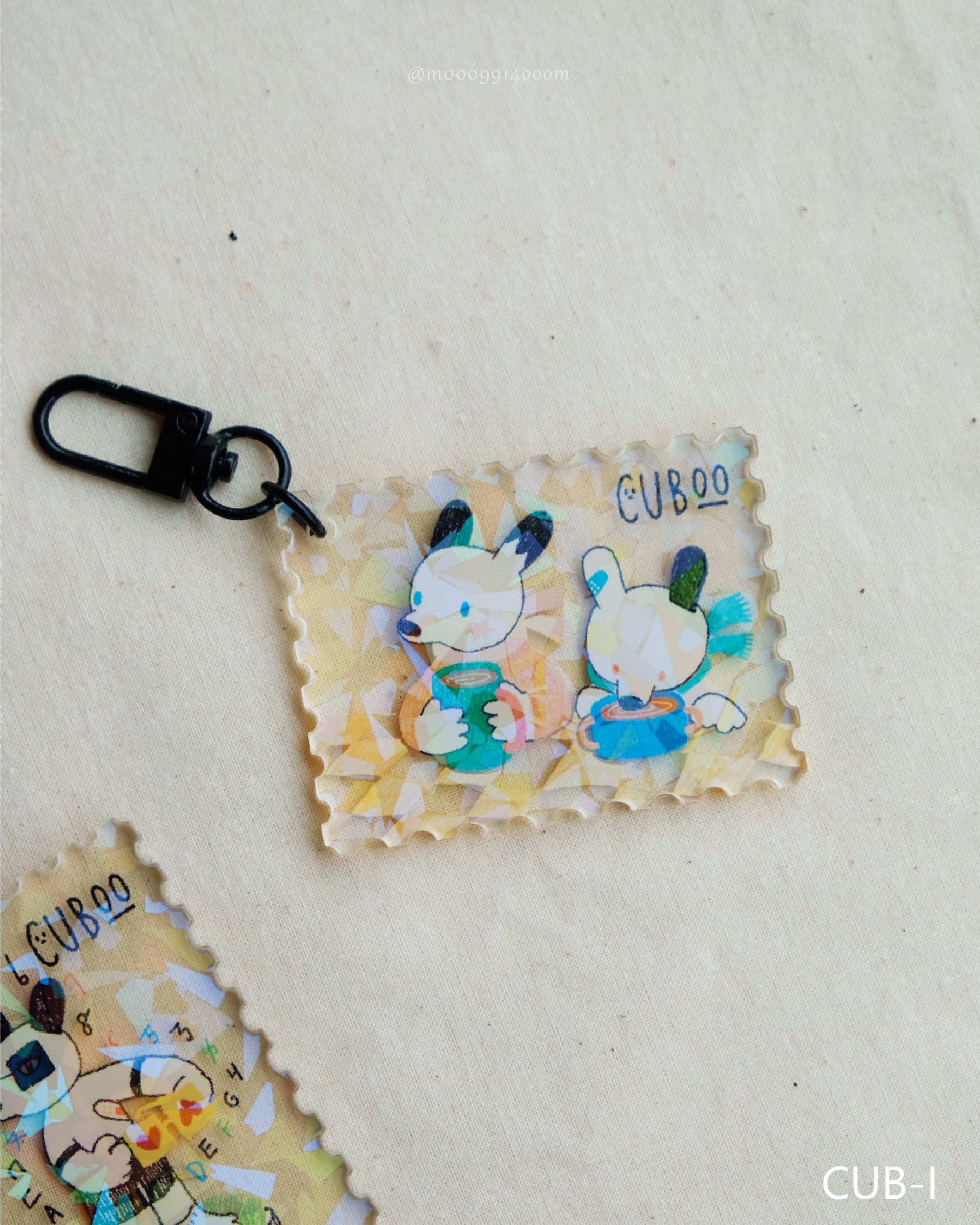 郵票系列✸崽崽雙層壓克力鑰匙圈