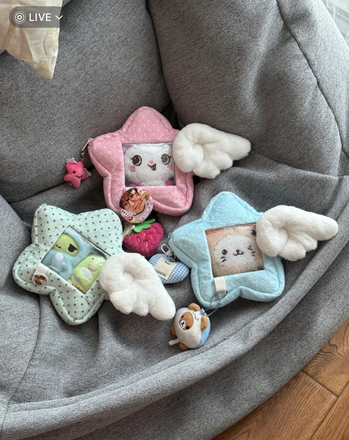 【現貨】我真的吃飽了正版✨天使星娃卡包⭐️🪽15cm