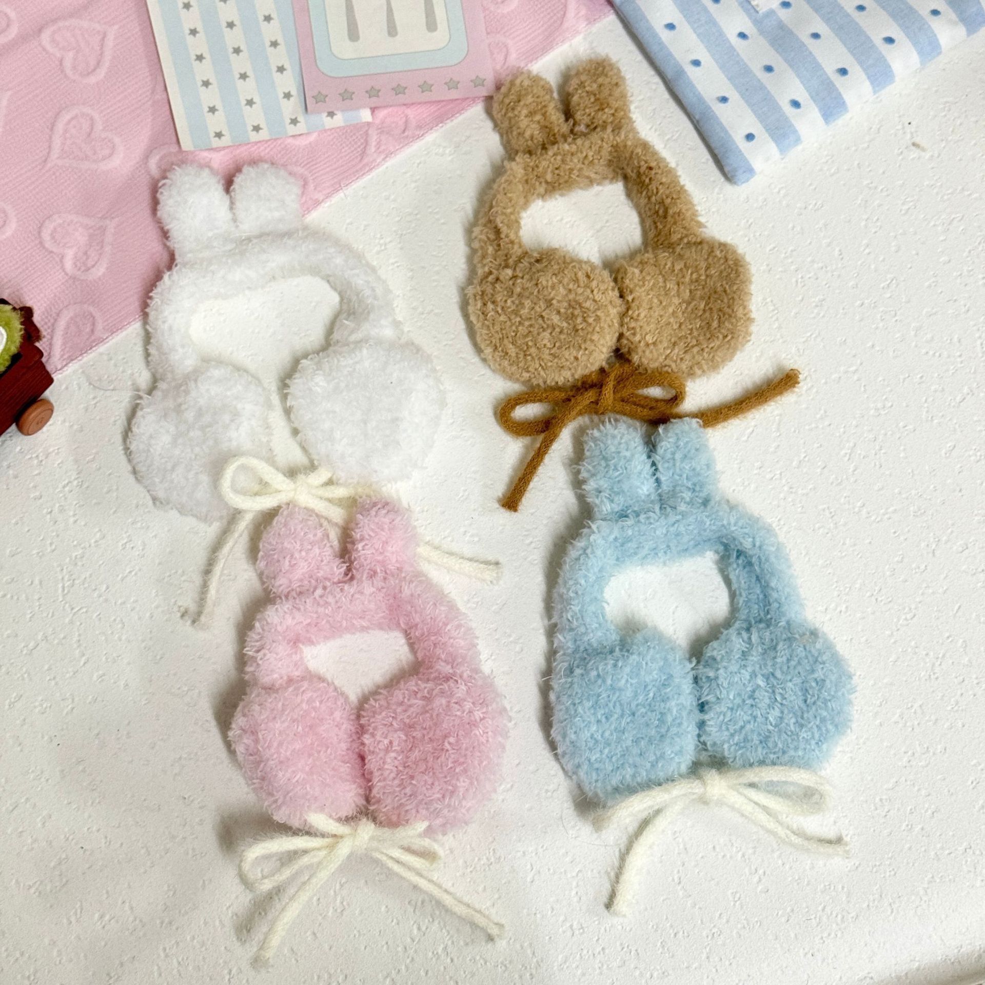 【現貨】冬季兔兔耳罩🐰🎧綁帶款10cm