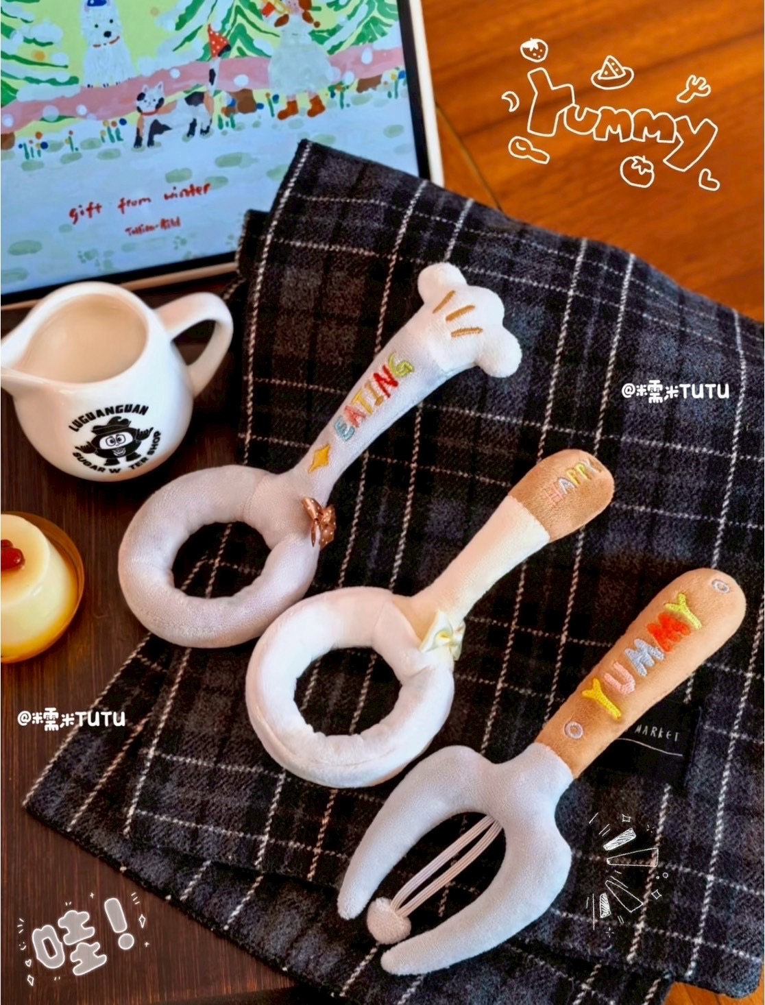 【預購】糯米TUTU原創 10cm 娃用吃飯打卡叉勺🍽️