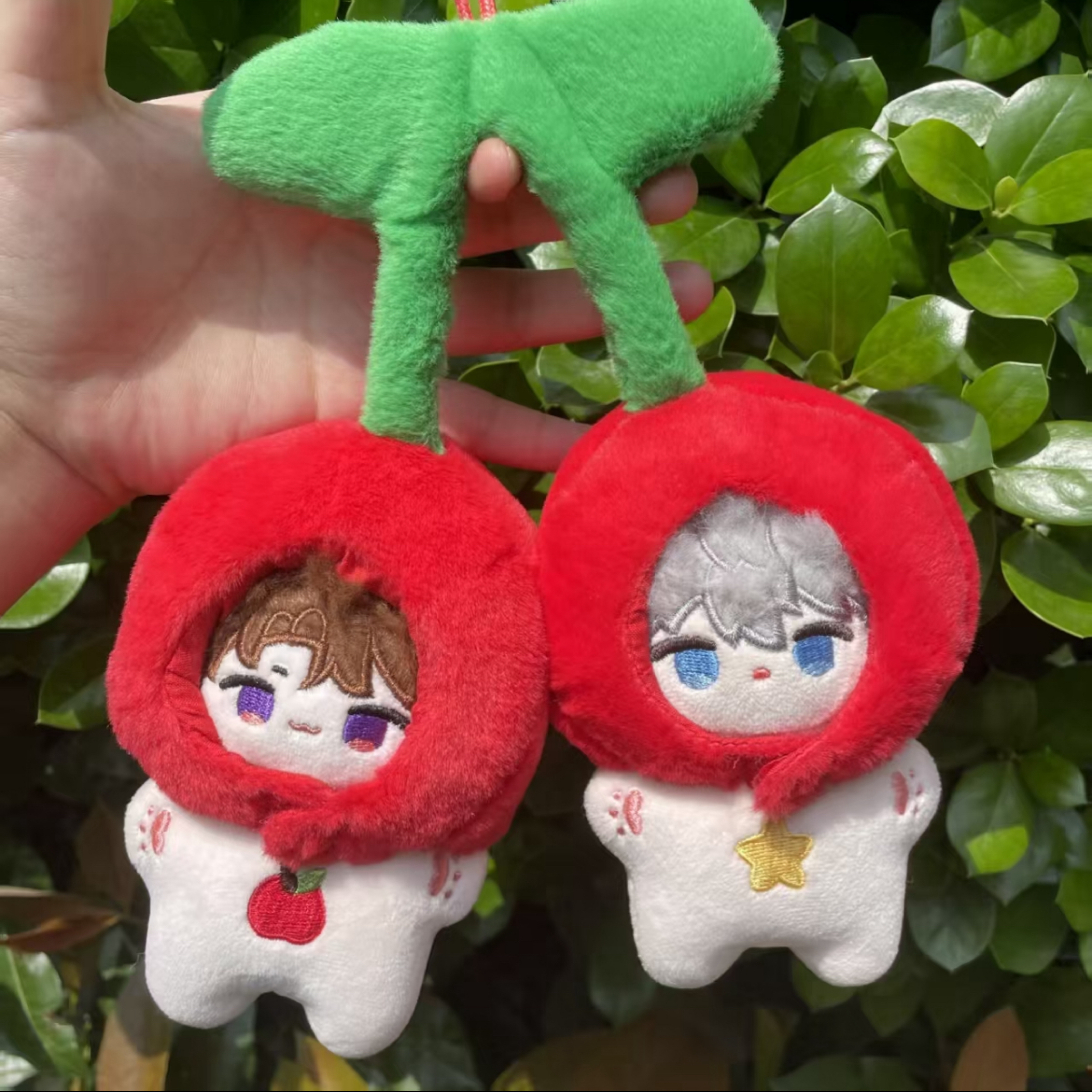 【現貨】有谷怪🍒櫻桃雙人頭套🍒10cm