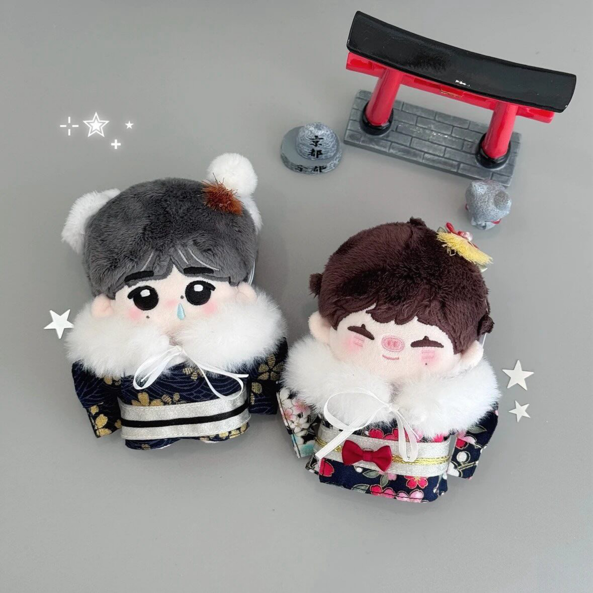 【現貨】⋆奶油小狗⋆和服娃衣👘10cm