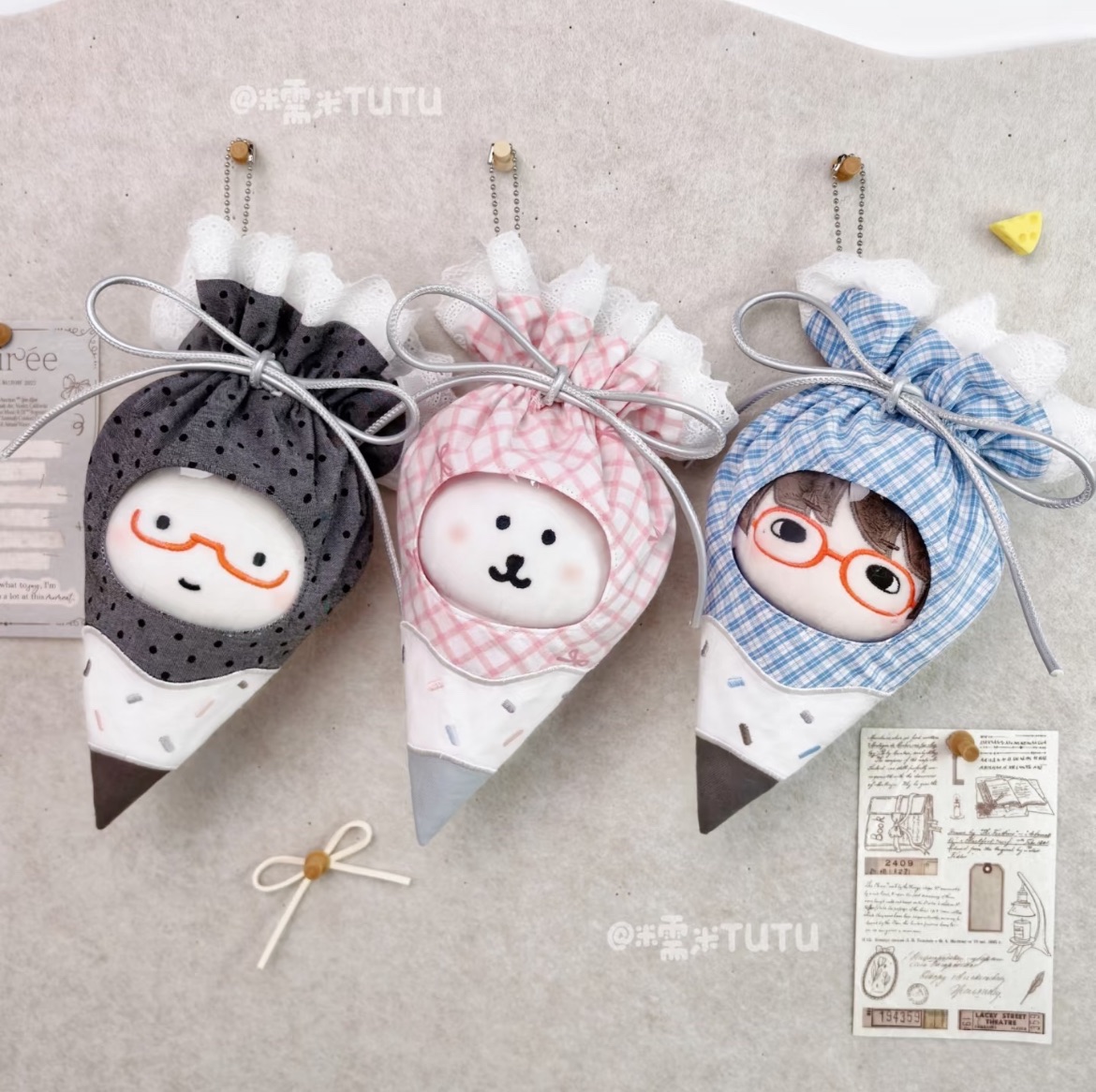 【現貨】⋆糯米TUTU⋆海鹽派對 裱花袋娃包10cm