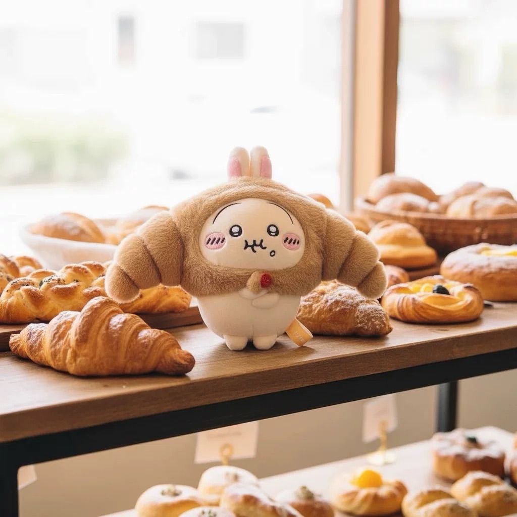 【現貨】⋆小八吃叉燒⋆可頌頭套🥐10cm