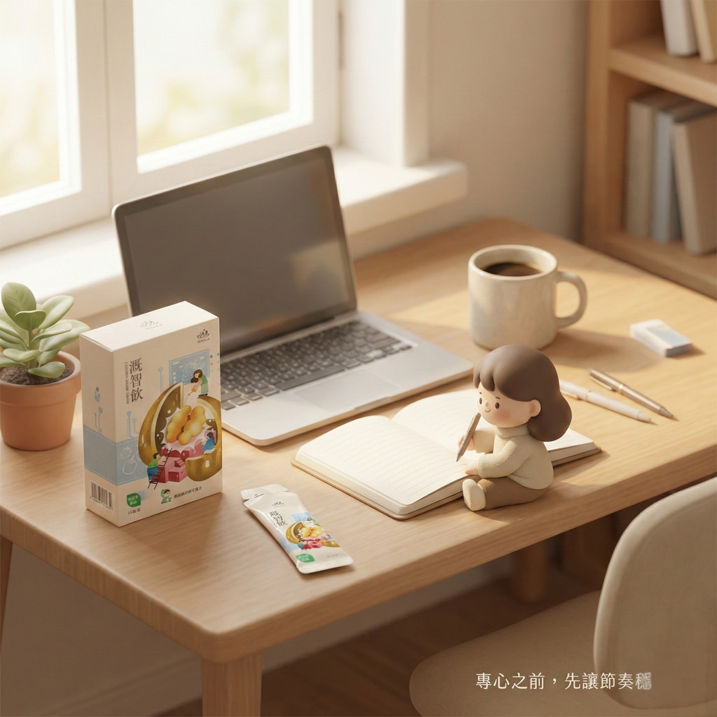 【喜真嚴選】溉智飲｜HSP的抗噪專注力｜核桃胜肽+專利鈣+酵母B群 （15包/盒）