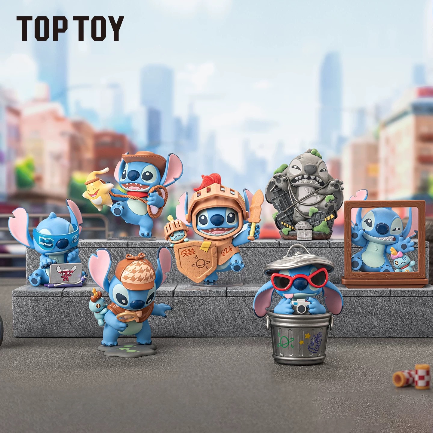 【PLAY LAB】 正版TOP TOY 史迪奇城市大冒險盲盒公仔
