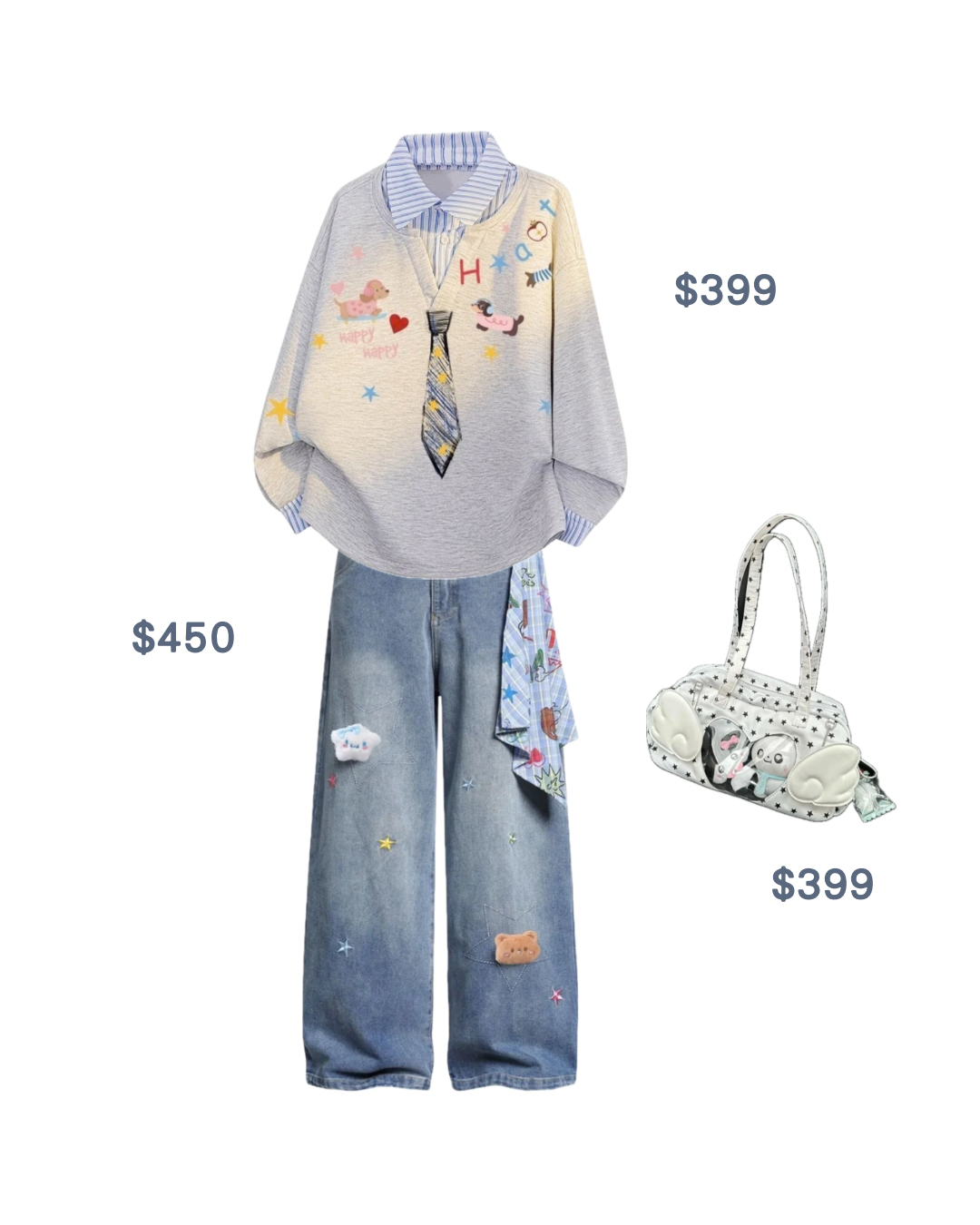 ＜Sumi-2＞塗鴉風休閒套裝