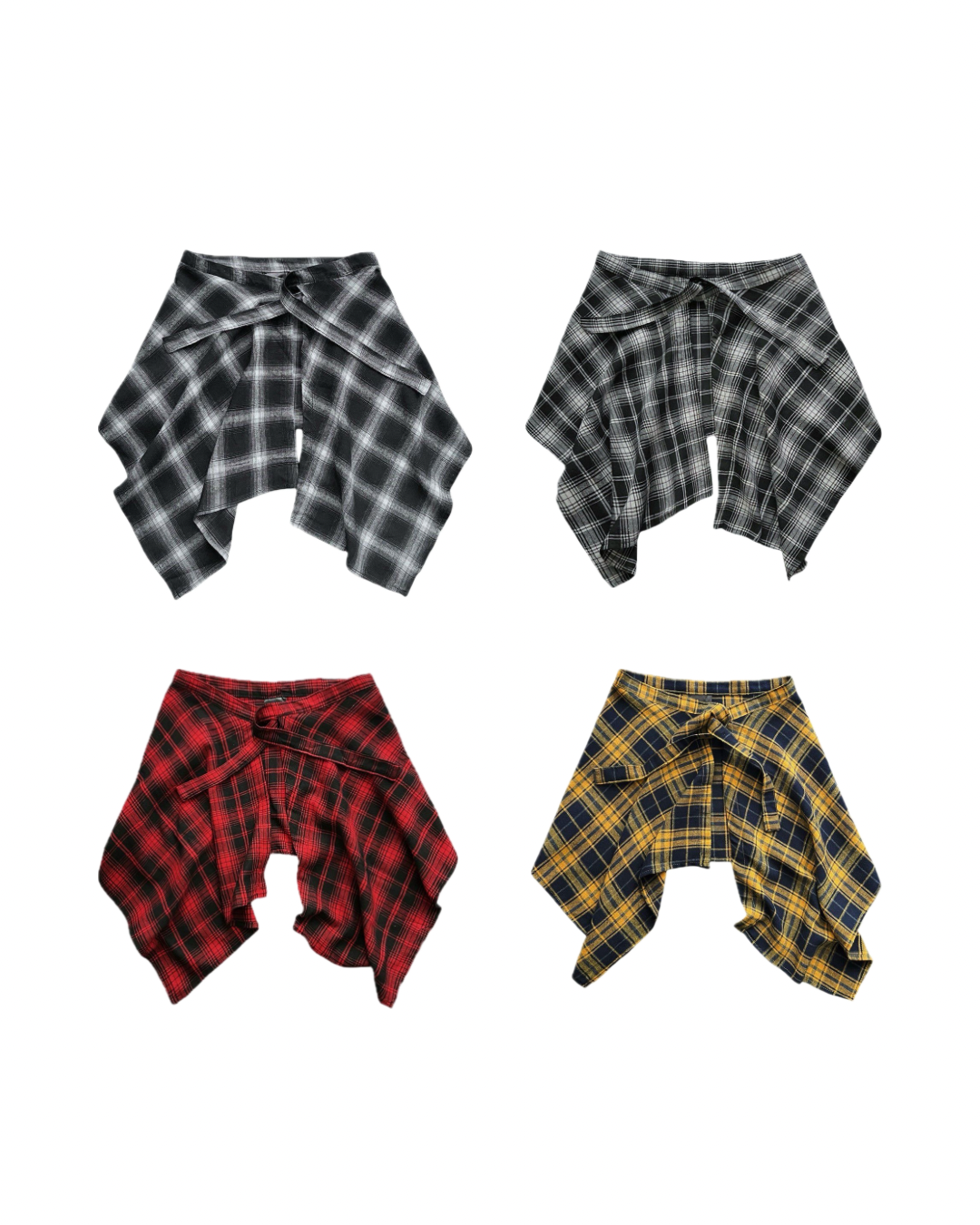 穿搭神器！藏肉遮屁股 格紋屁簾