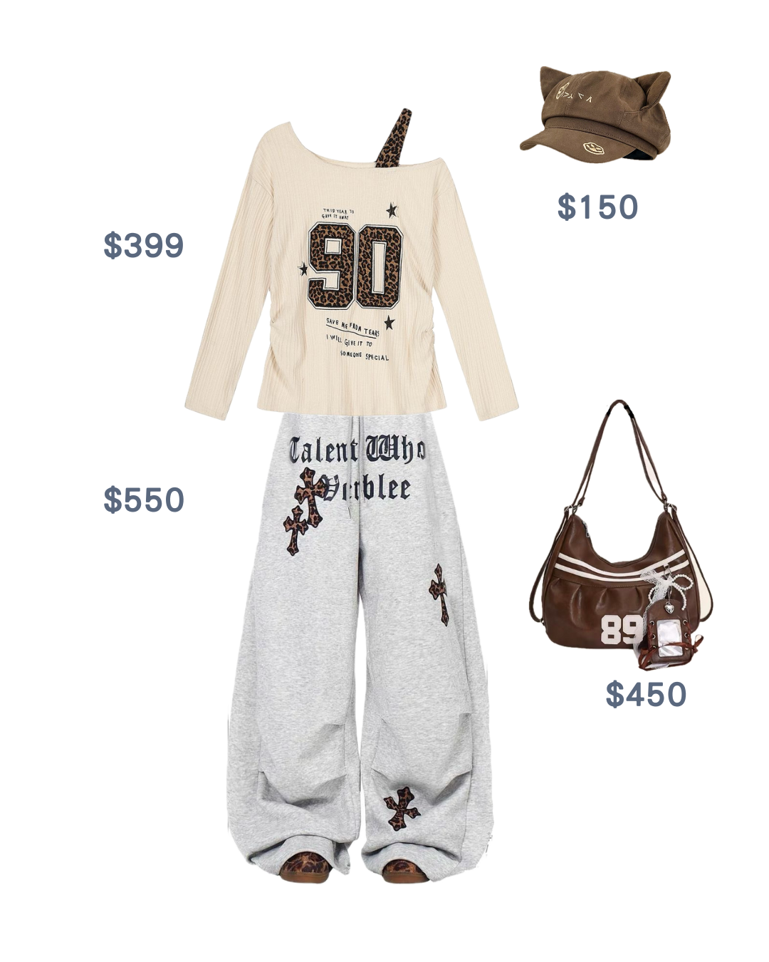 ＜Sumi-8＞美拉德豹紋套裝