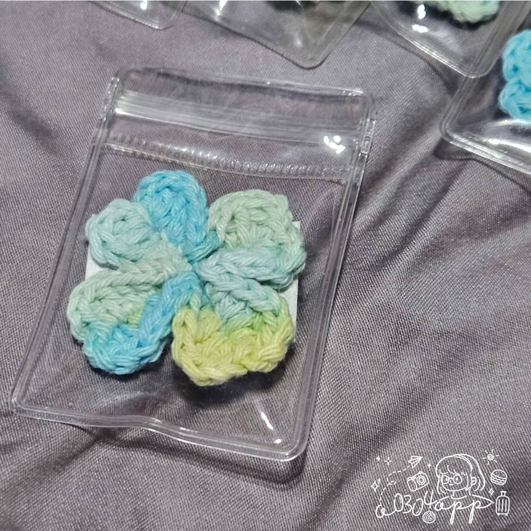 用四葉幸運草許個願吧｜四葉幸運草手作編織飾品｜鉤織幸運草｜手工小物禮物｜療癒系配件