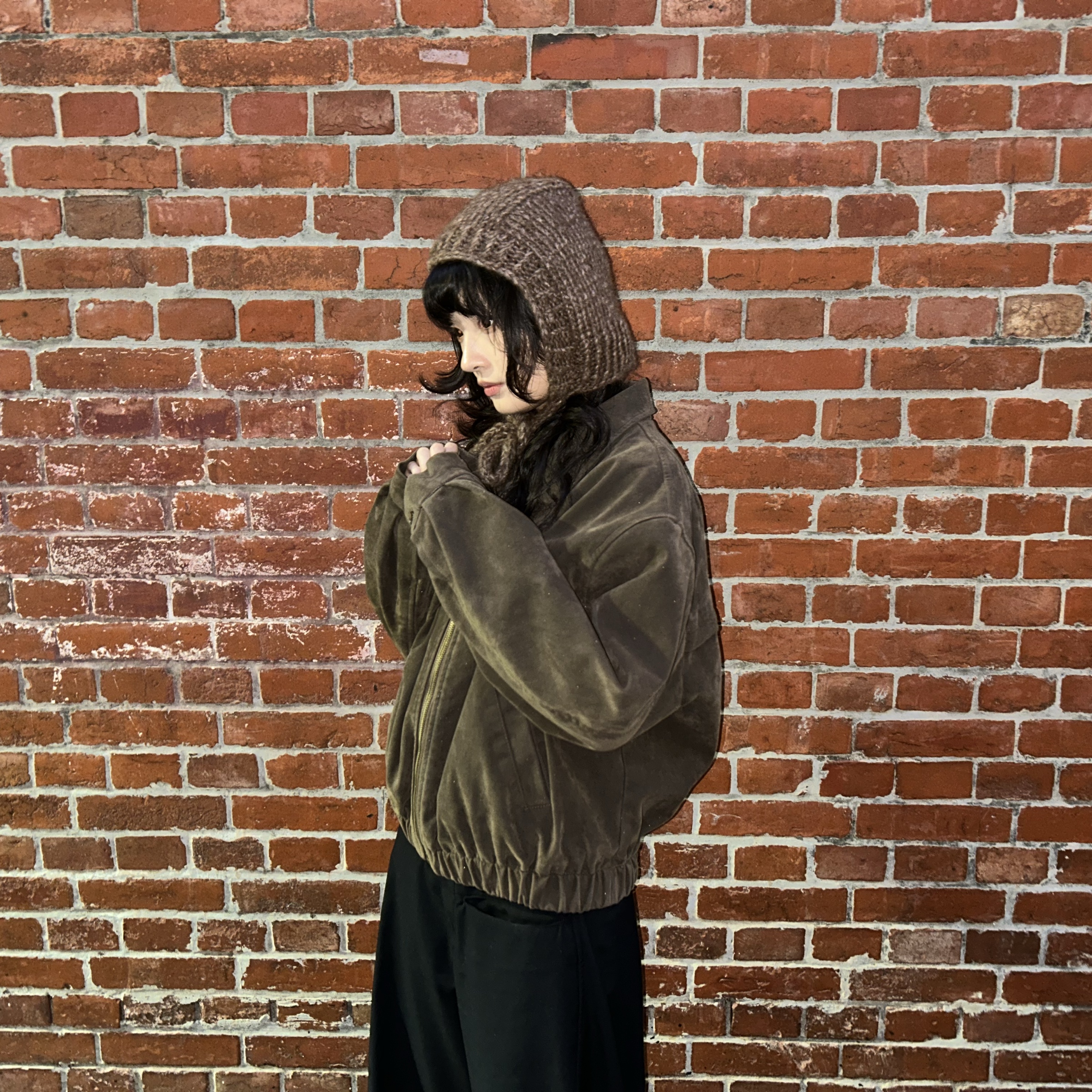 ★winter collection★超柔軟羊駝毛綁帶帽🎀