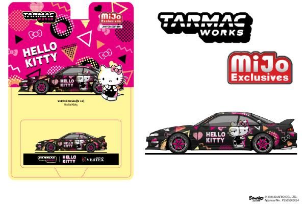 🐑（全新吊卡）TARMAC 1/64 × MiJo 獨家限定版 Silvia S14 Hello Kitt