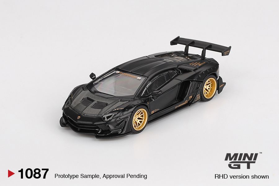 🐏（全新）1/64MINI GT 1087 LB★WORKS Lamborghini Aventador Black