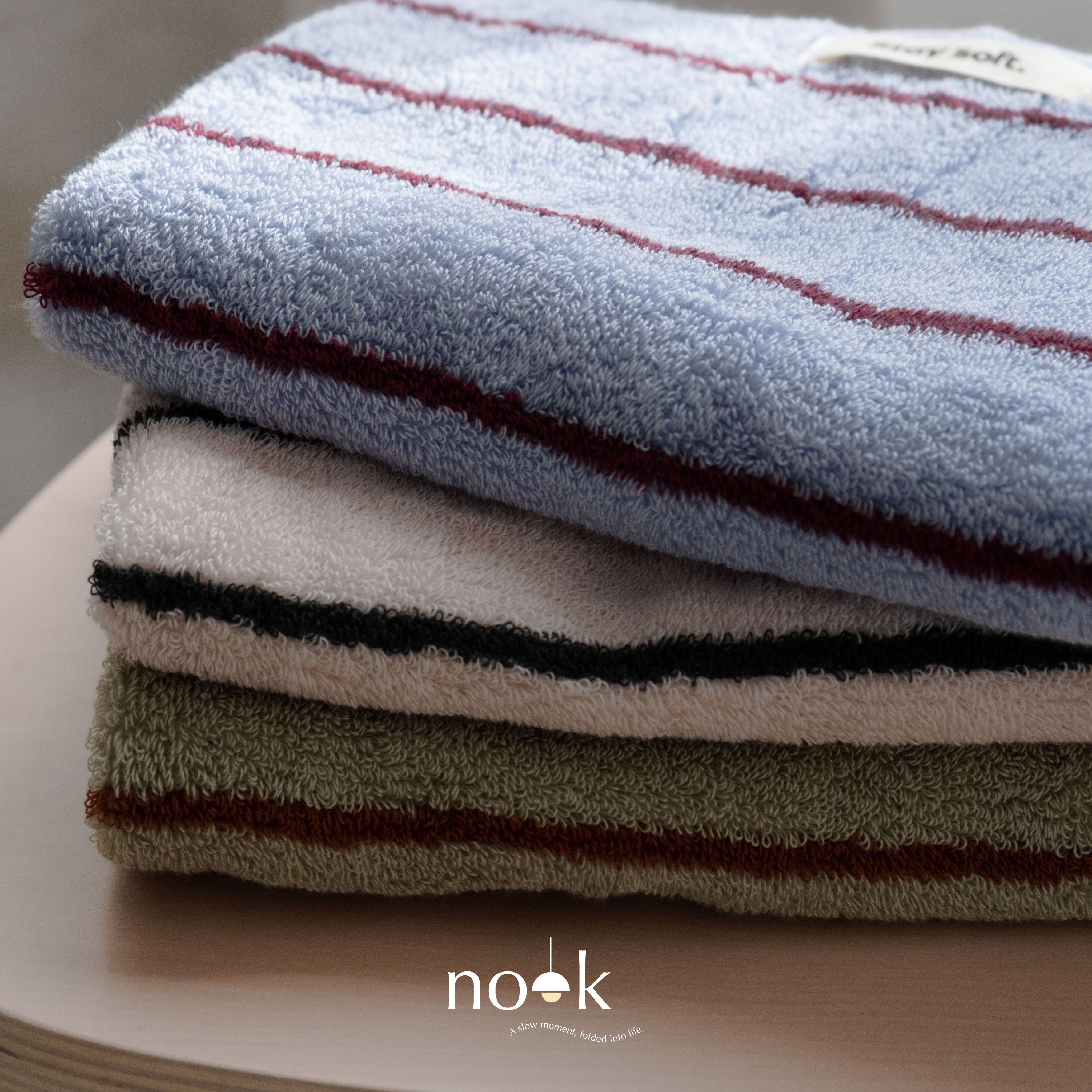 （預購）【韓系條紋加厚浴巾】加厚款 吸水力強 長髮救星 70x140cm