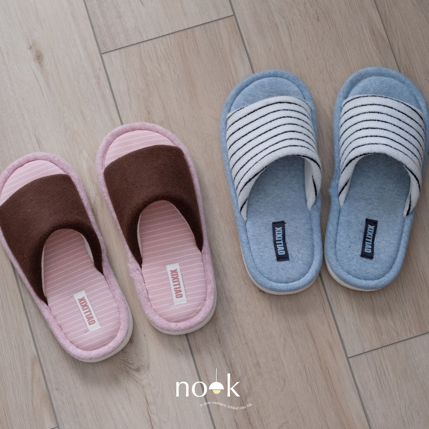 （現貨）韓系跳色條紋拖鞋｜尺寸偏大建議詳閱尺寸指南