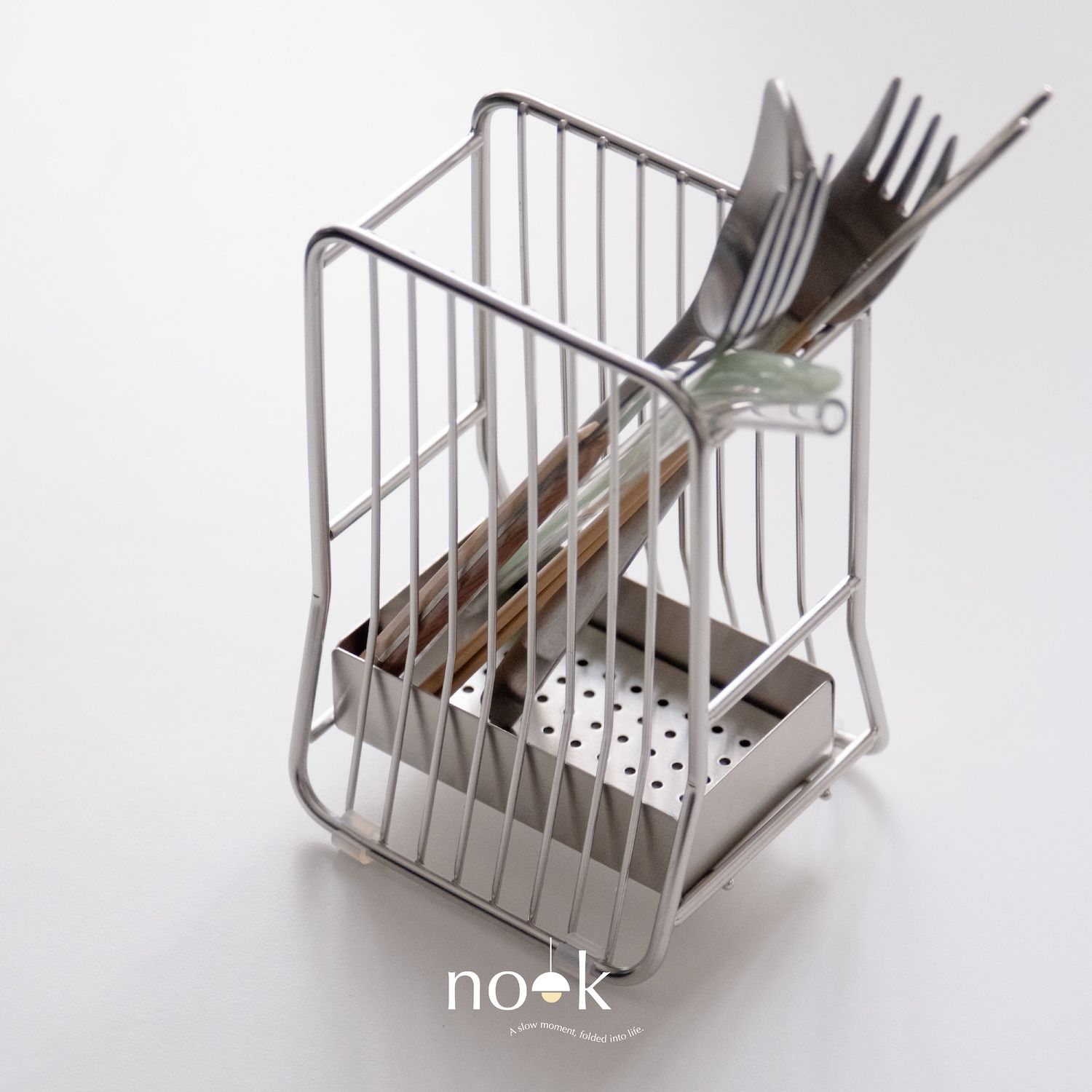 （現貨）不鏽鋼餐具籃