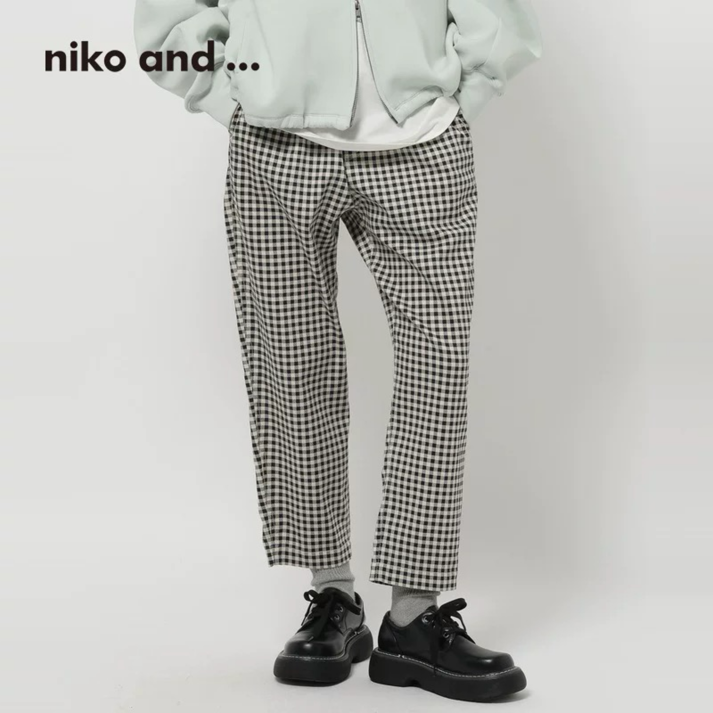 niko and ...新款高腰直筒九分褲