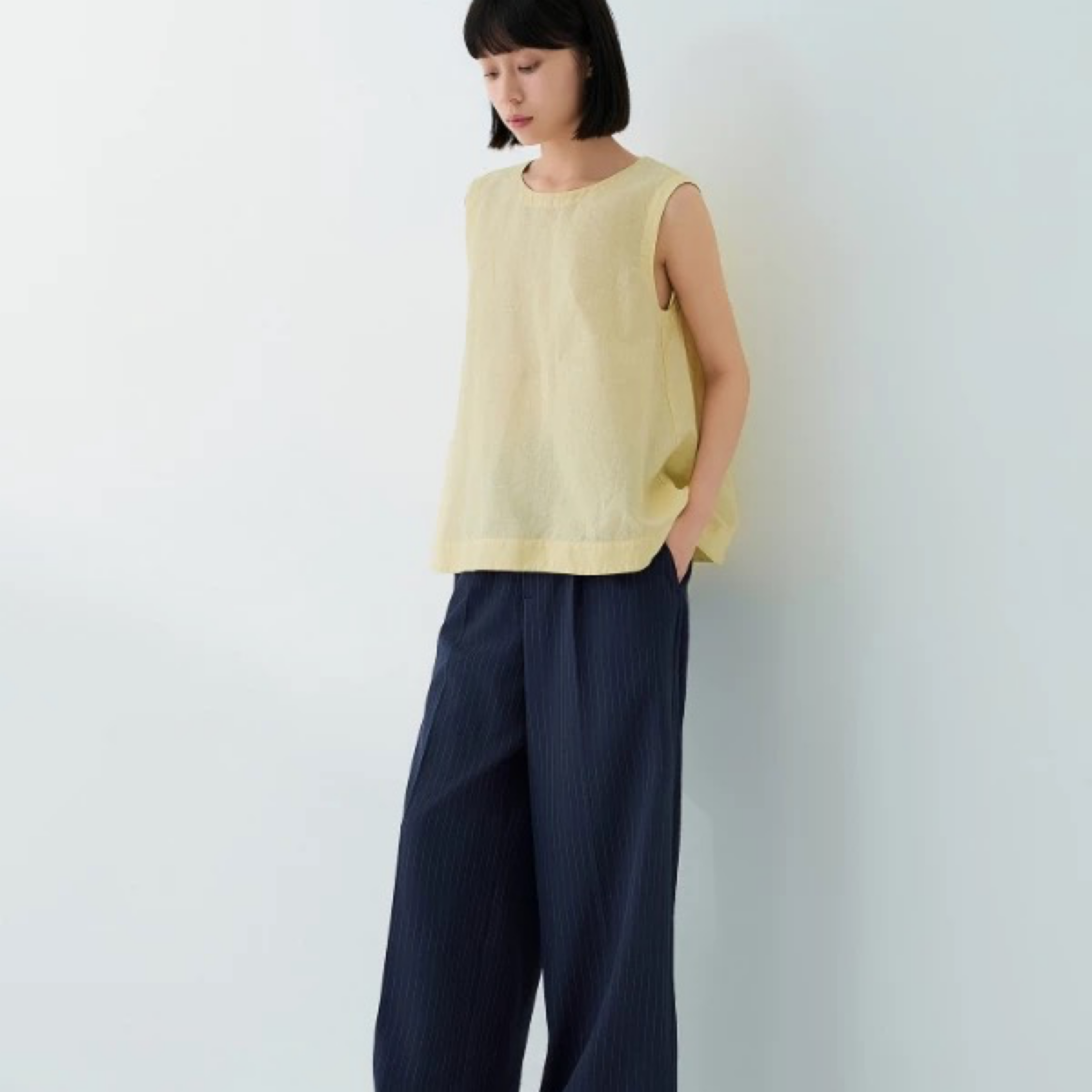無印良品 MUJI 新款不易褶皺寬褲