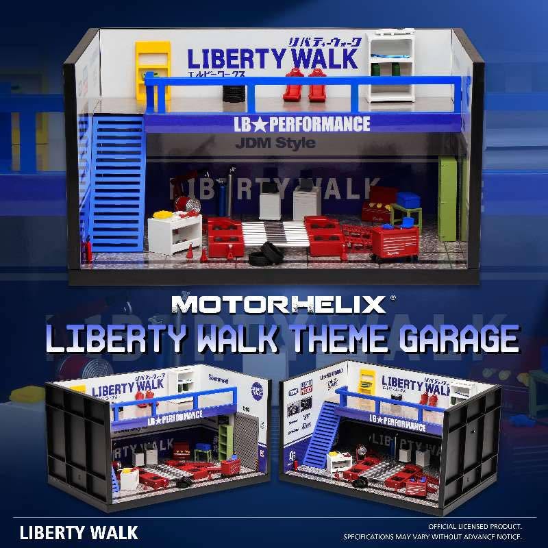 9/9MOTORHELIX 1/64 LBWK 修車房場景