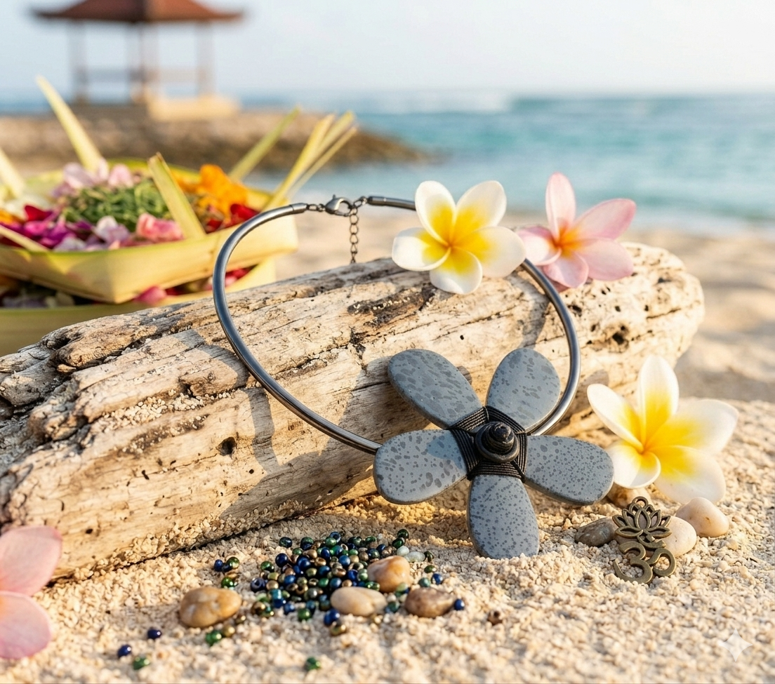 大花朵圓環項鍊 ~ Large flower Circlet Necklace