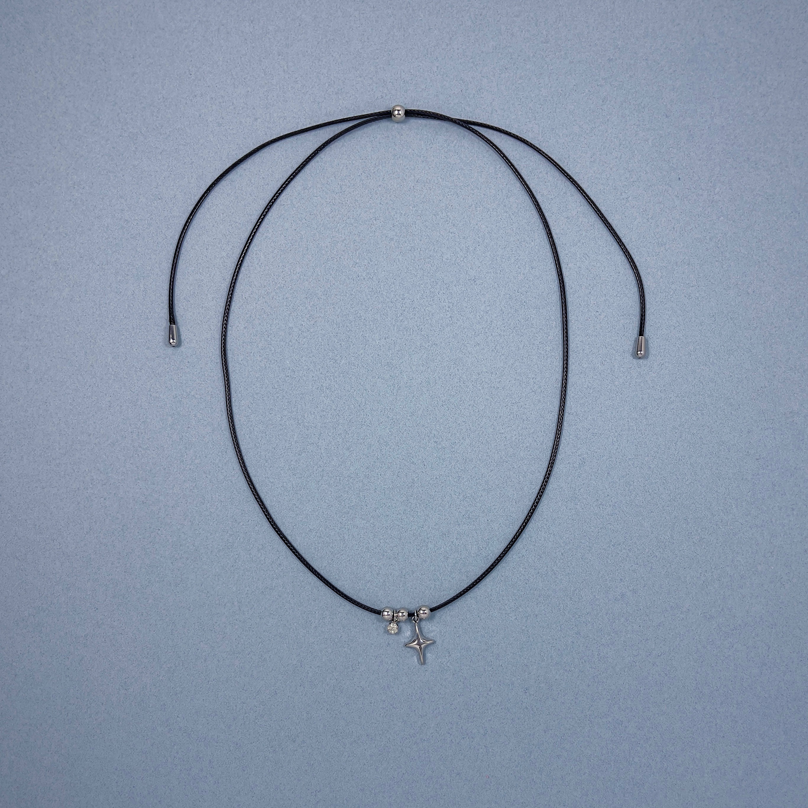path｜細繩頸圈項鍊－流線之星