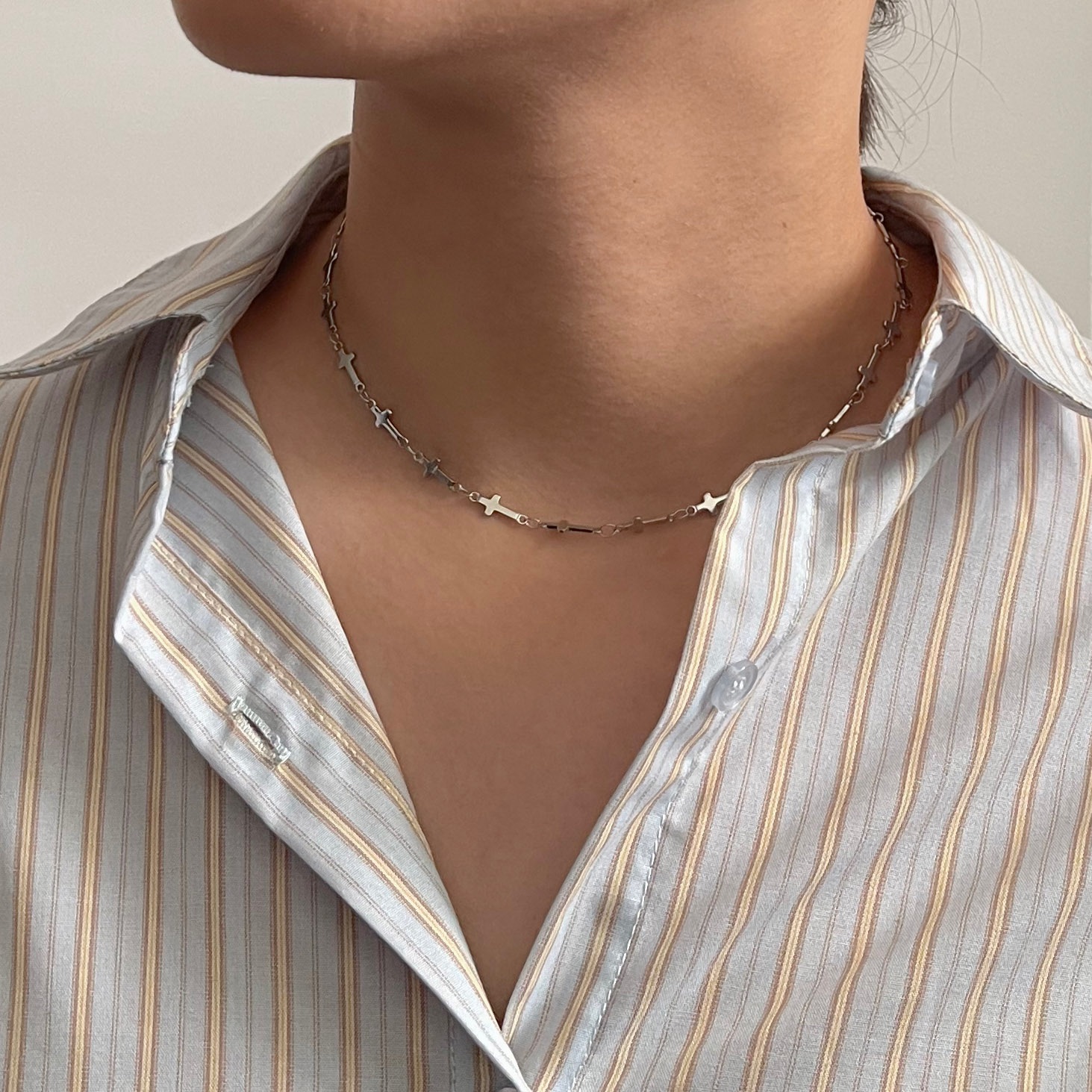 path｜十字序列不鏽鋼項鍊