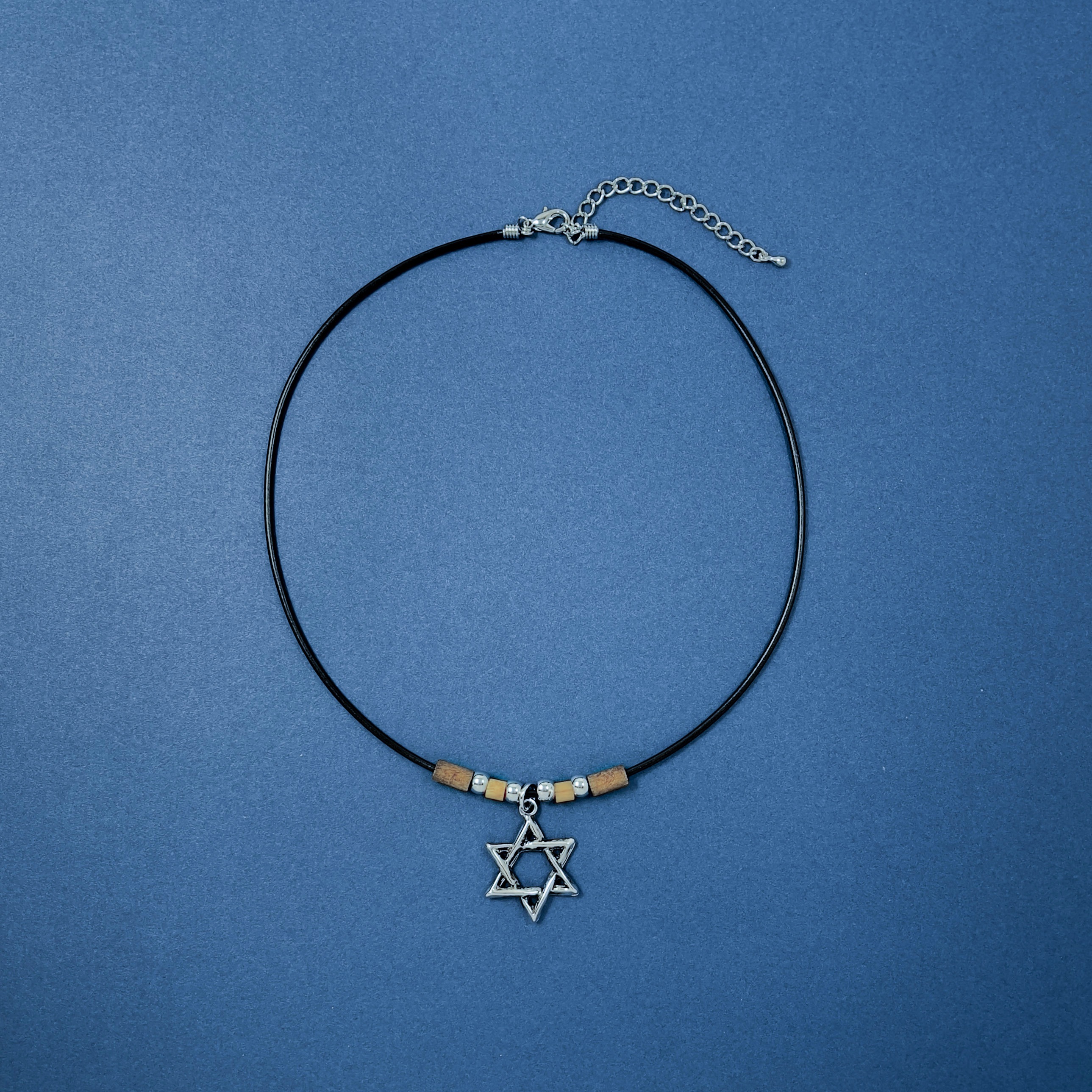 roots｜原木珠飾大衛之星項鍊