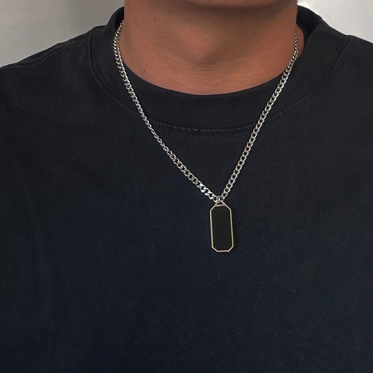 roots｜長形鏡面不鏽鋼項鍊