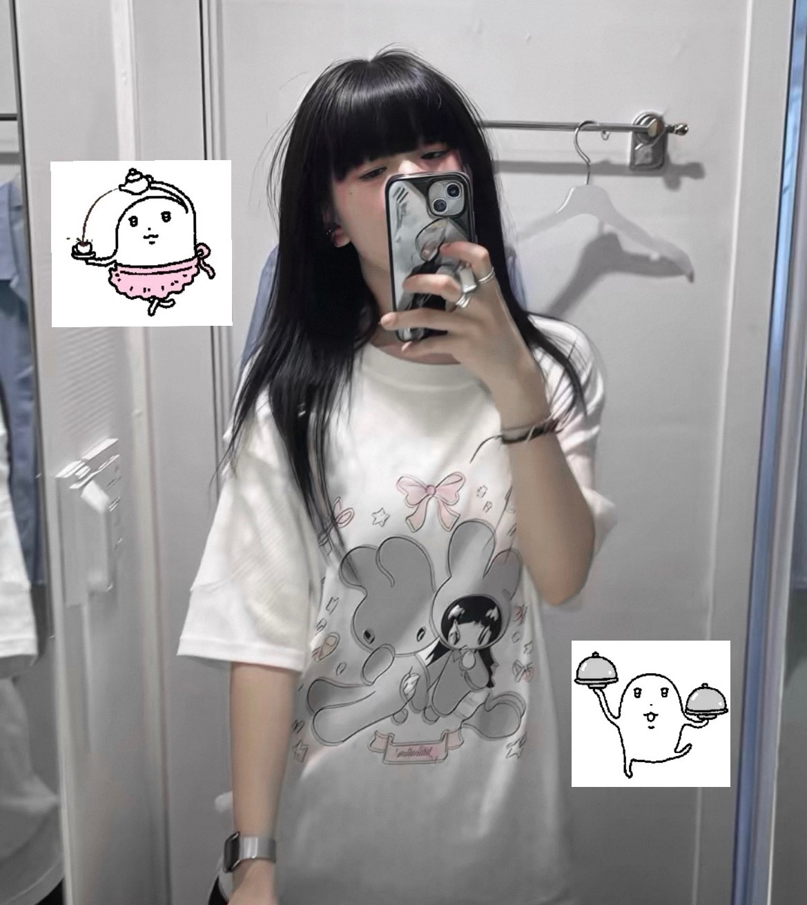 （^з^）-☆ 韓系軟萌小兔T恤 🐰