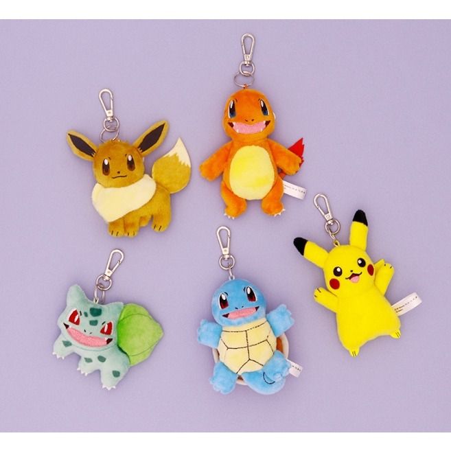 韓國正版授權神奇寶貝 精靈寶可夢Pokemon - 皮卡丘/小火龍/妙蛙種子/伊布/傑尼龜別針 胸針 鑰匙圈 吊飾