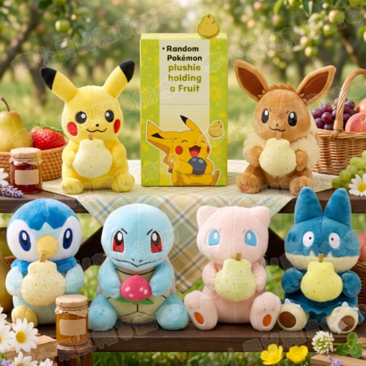 韓國神奇寶貝 精靈寶可夢Pokemon 皮卡丘 伊布 夢幻 波加曼 傑尼龜 小卡比獸 吃樹果系列 吊飾 娃娃 18公分高