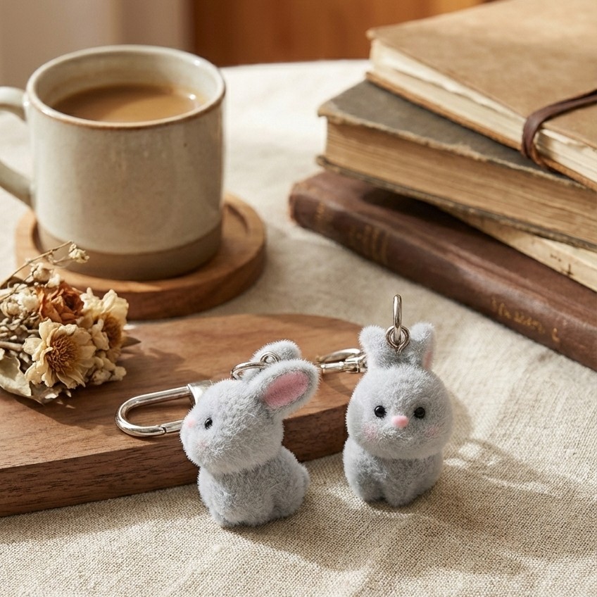 小灰兔吊飾
