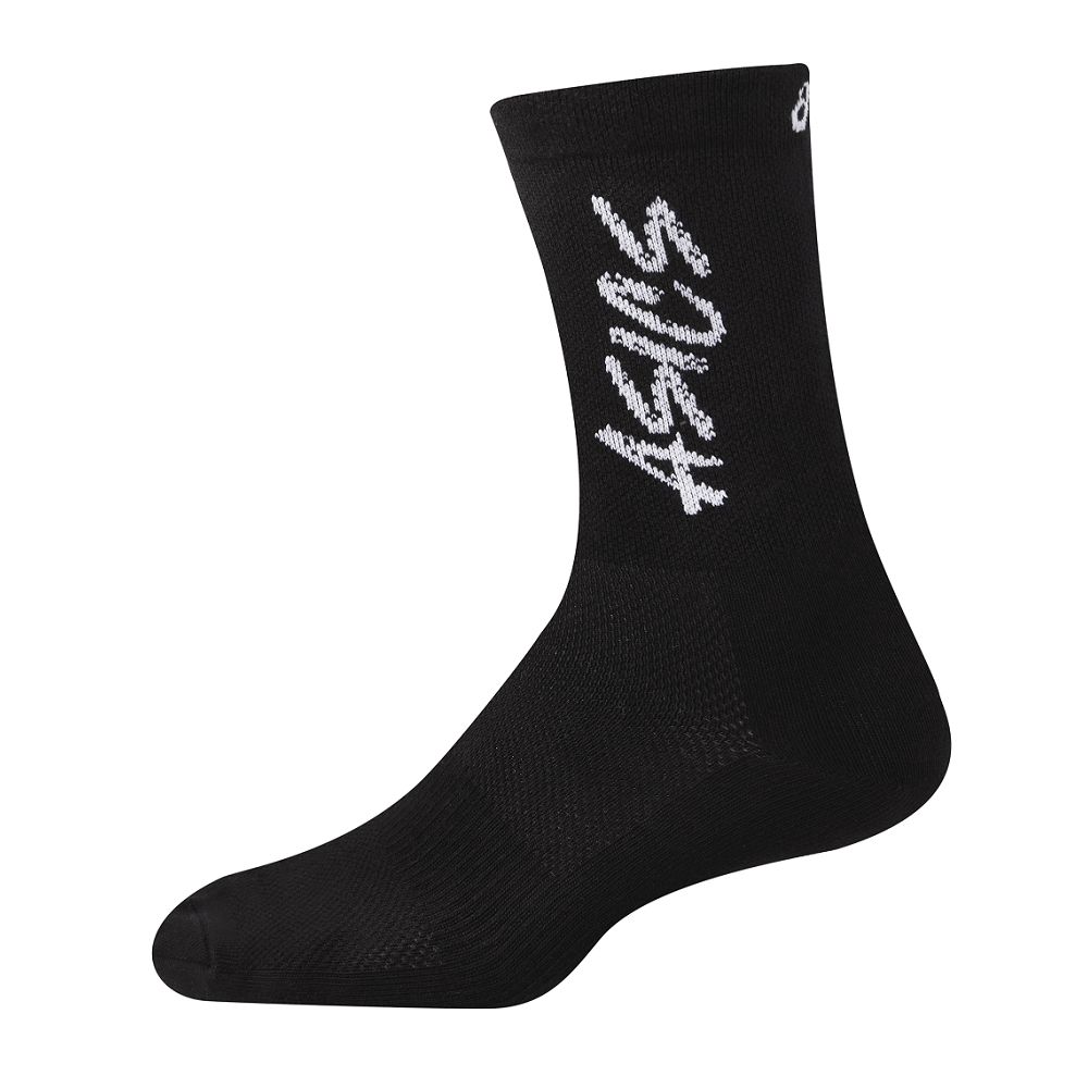 ASICS 亞瑟士 中筒襪 男女中性款 訓練配件 3033C333-001黑/100白