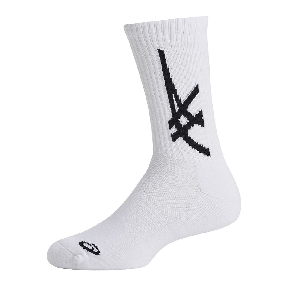 【2026 New】ASICS 中筒襪 男女中性款 排球配件 3053A160-100白黑/103白粉/104白藍