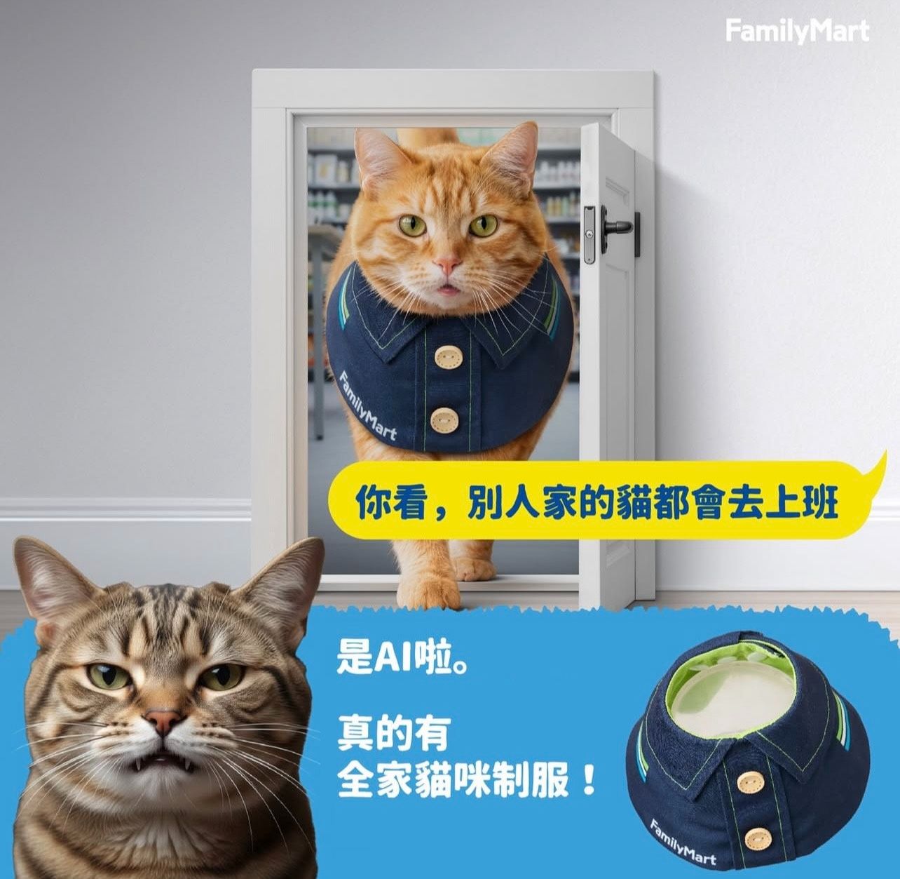 全家 貓咪制服 2/6陸續出貨