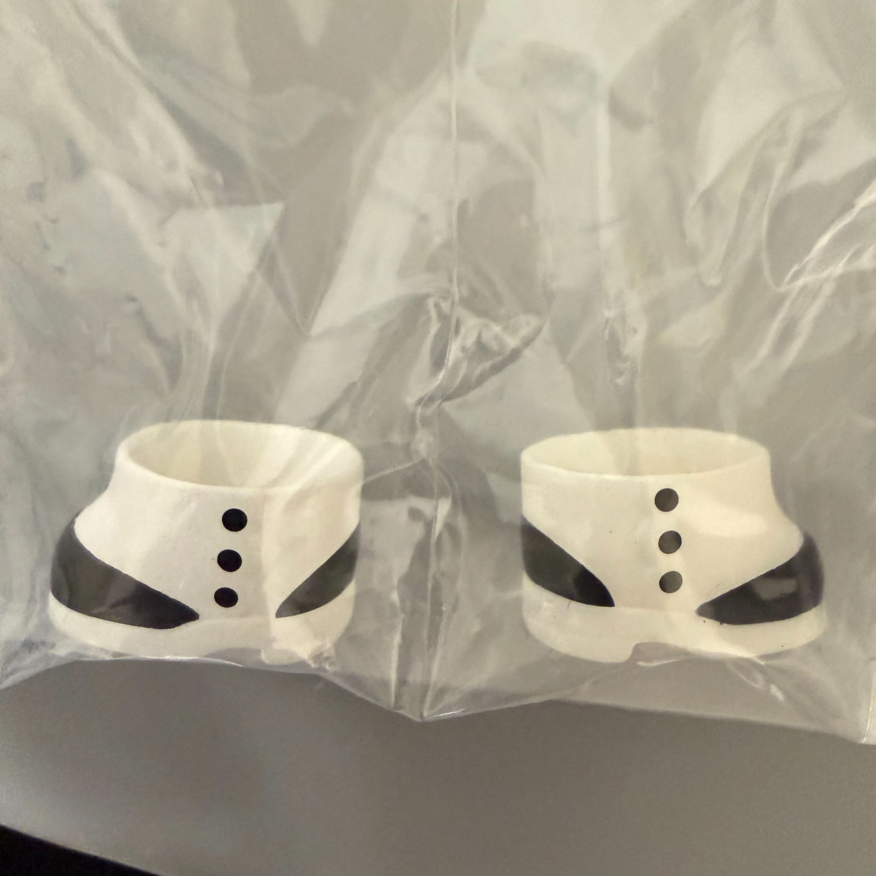 蘿蔔體用黑白短靴