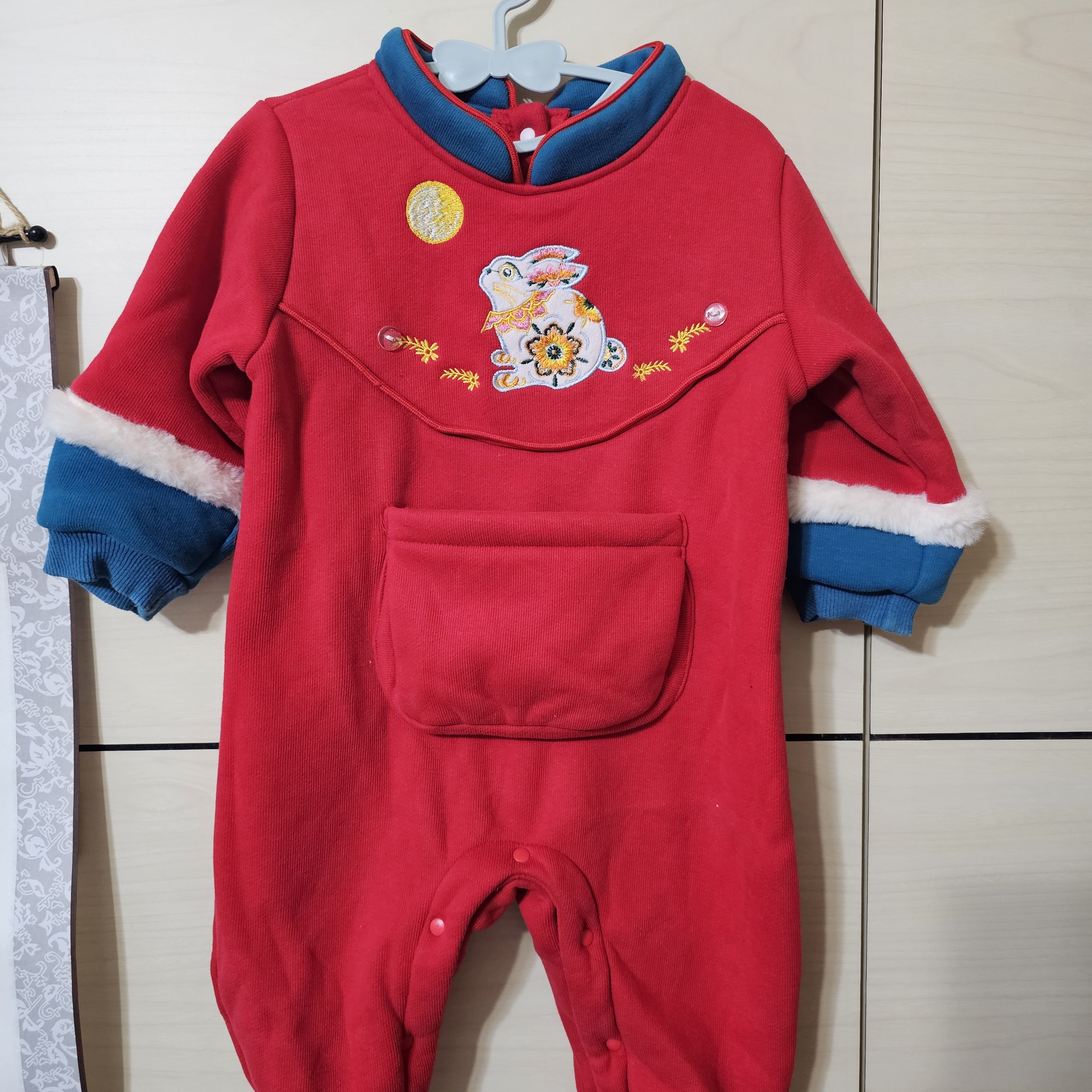 全新.寶寶新春年節戰袍連身 尺寸80