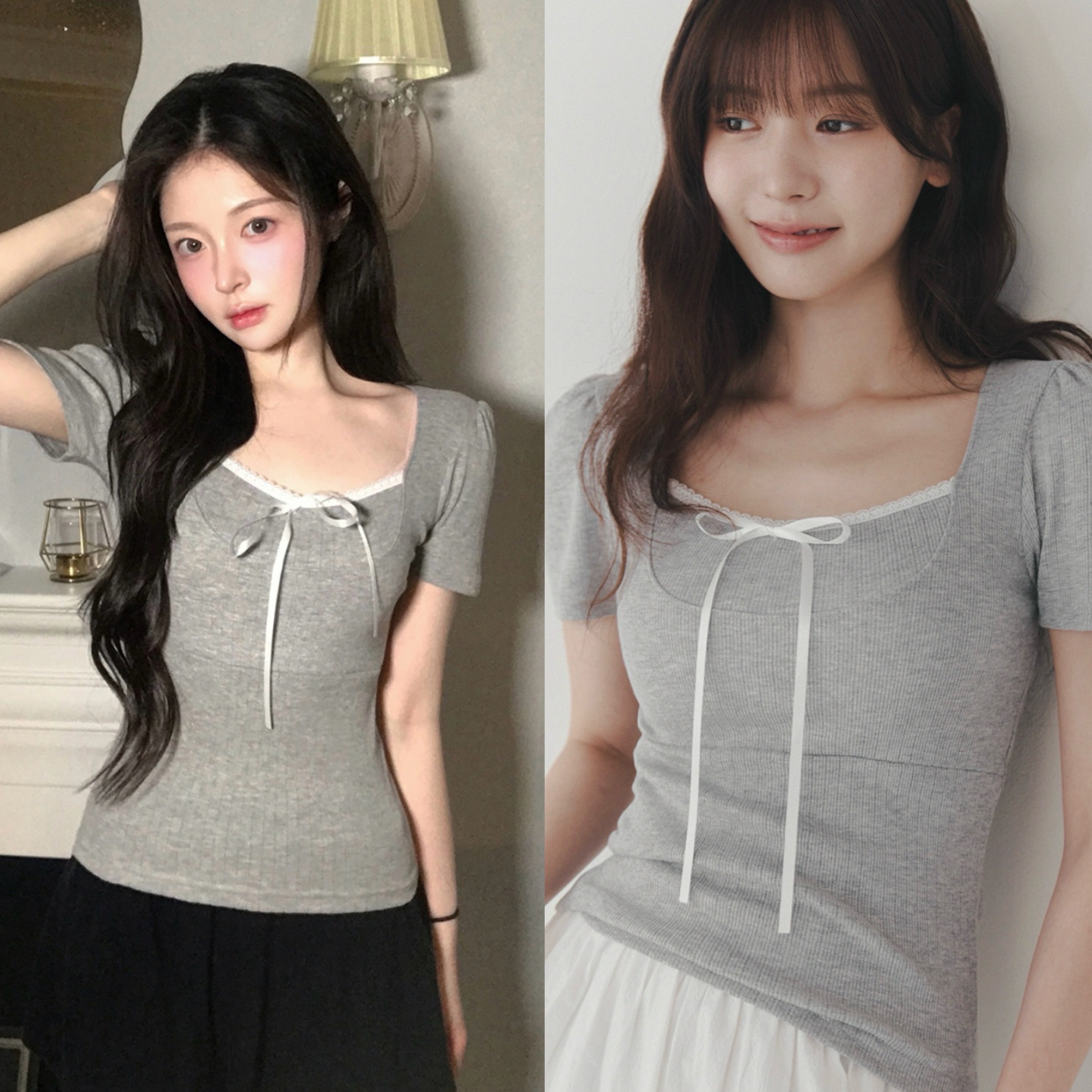 TWEE🫧Leche蕾絲短袖T 3color