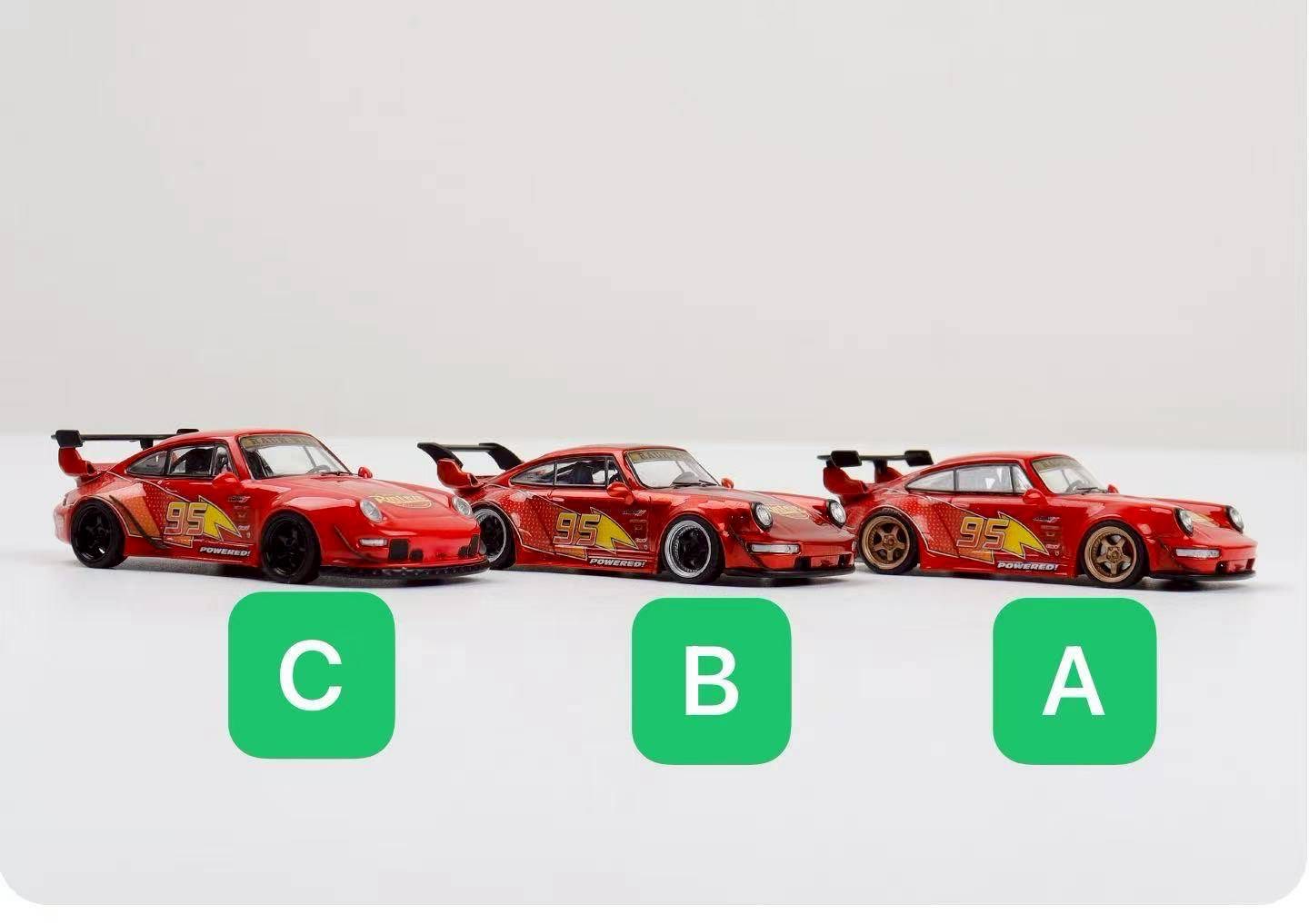 DEcode 1/64 Porsche RWB 964 ＆ 993 閃電麥坤