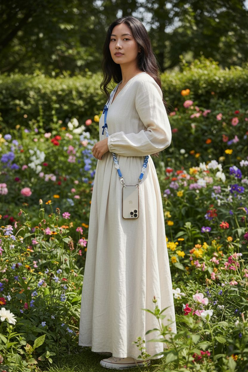 【預購區】手機長揹繩｜雙面花朵▪︎可調整長度