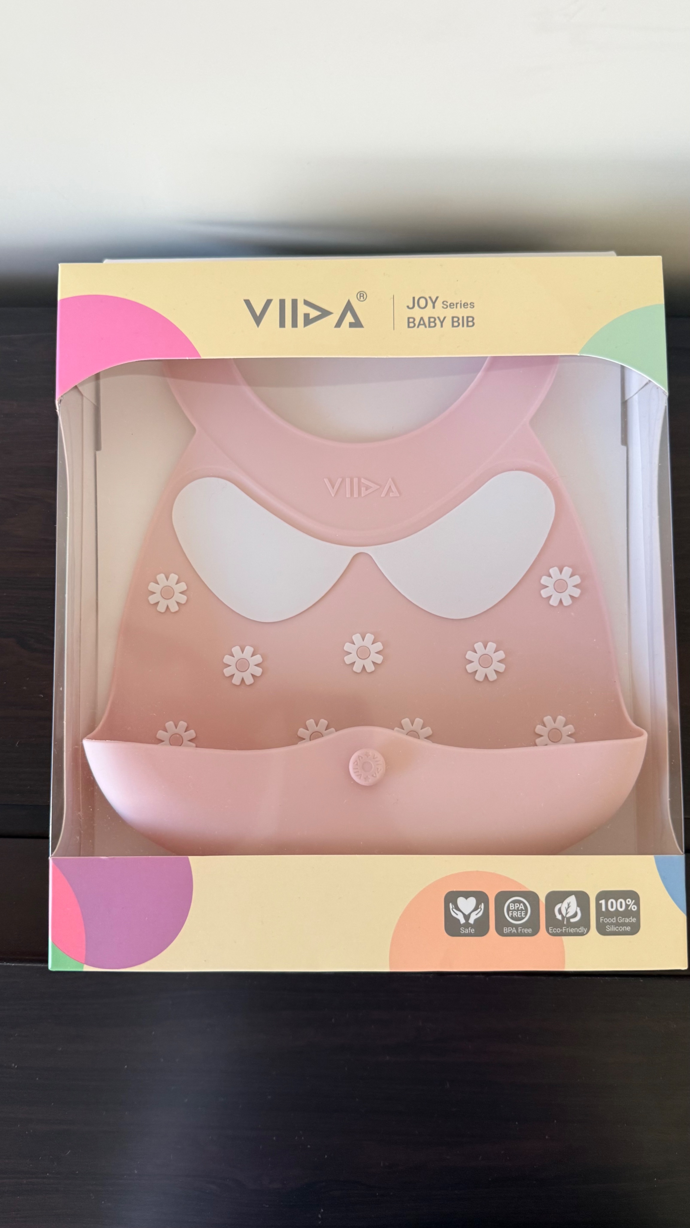 VIIDA Joy 便攜式矽膠圍兜 （馬卡龍粉）