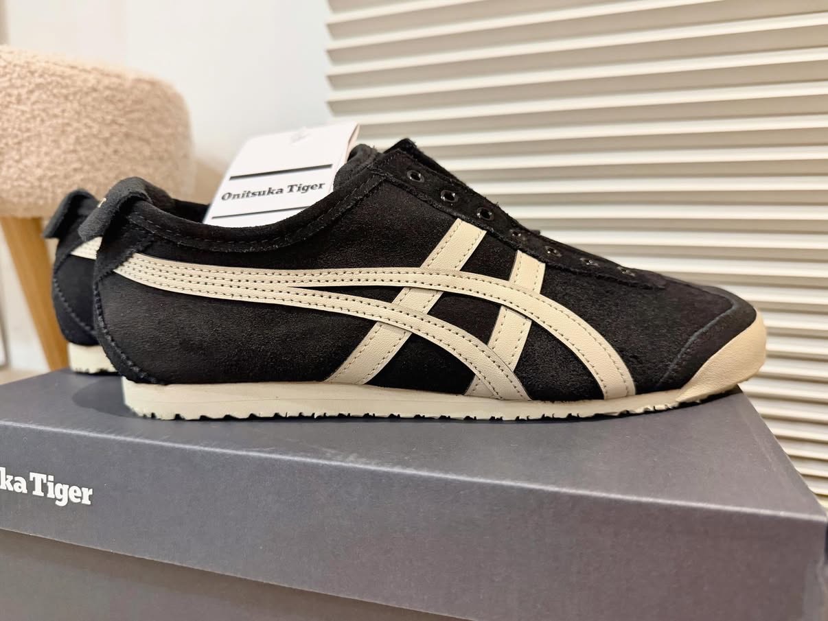 全新 26cm MEXICO 66 SLIP-ON Onitsuka Tiger 鬼塚虎 黑色