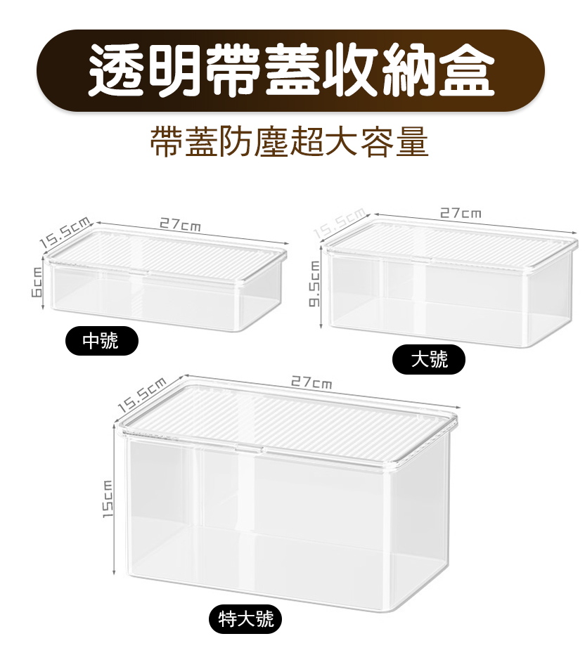 【✨台灣現貨+快速出貨 ✨】 透明帶蓋收納盒 桌面收納 書本收納盒 徽章收納盒 周邊收納盒 小物收納盒